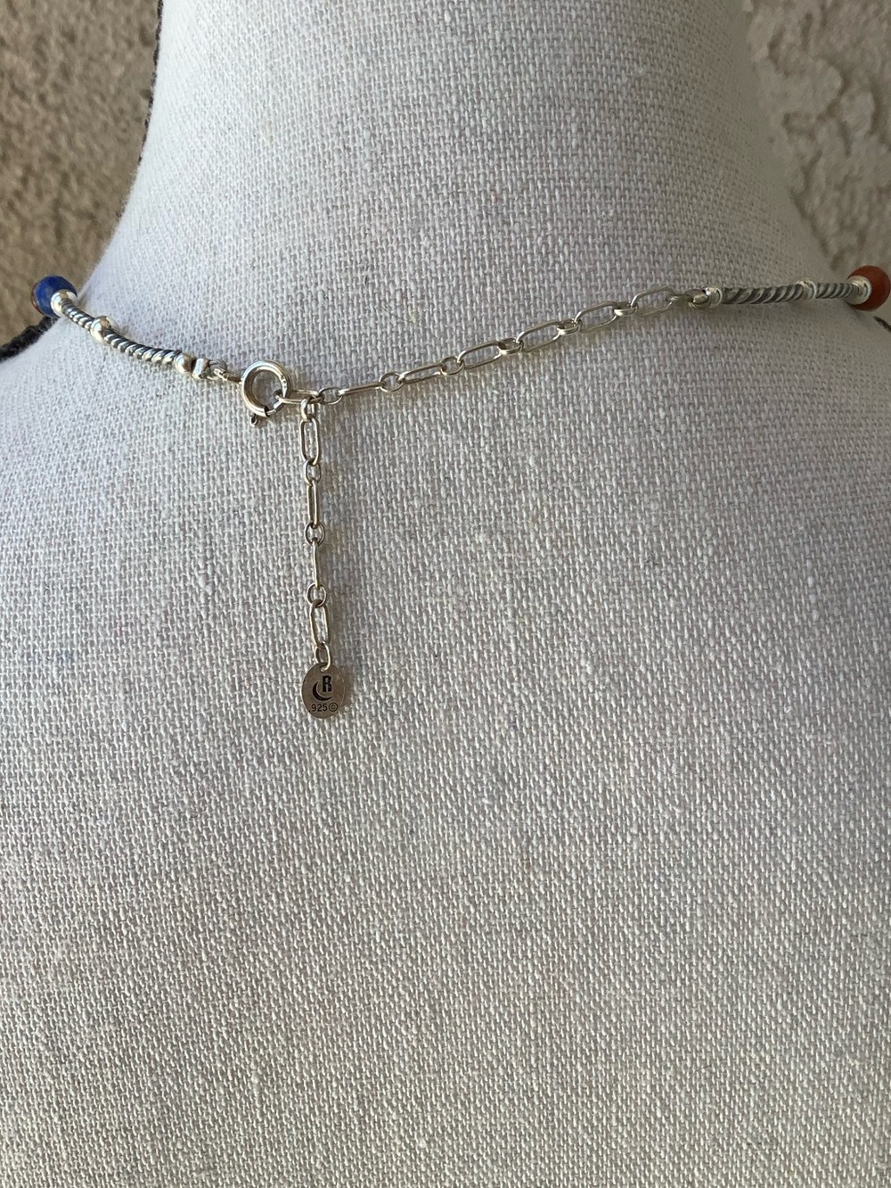 Carolyn Pollack Multicolor Bead sterling silver Necklace - Picture 4 of 5
